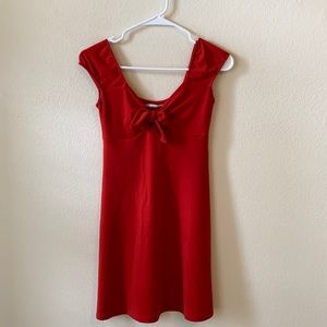 Red Orange Mini Dress
